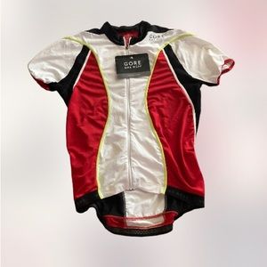 Mens small NWT gore wear bicycling top oxygen for jersey red black very nice